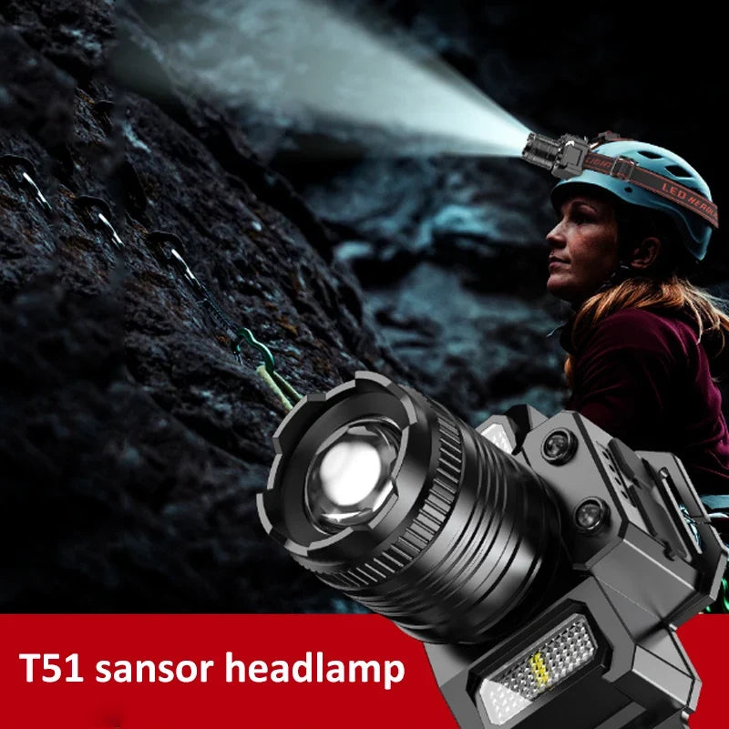 LED Sensor Headlamp, Battery-Included Head Flashlight with Style-A-4PCS or Style-B-4PCS Options for Outdoor Use - product view 6