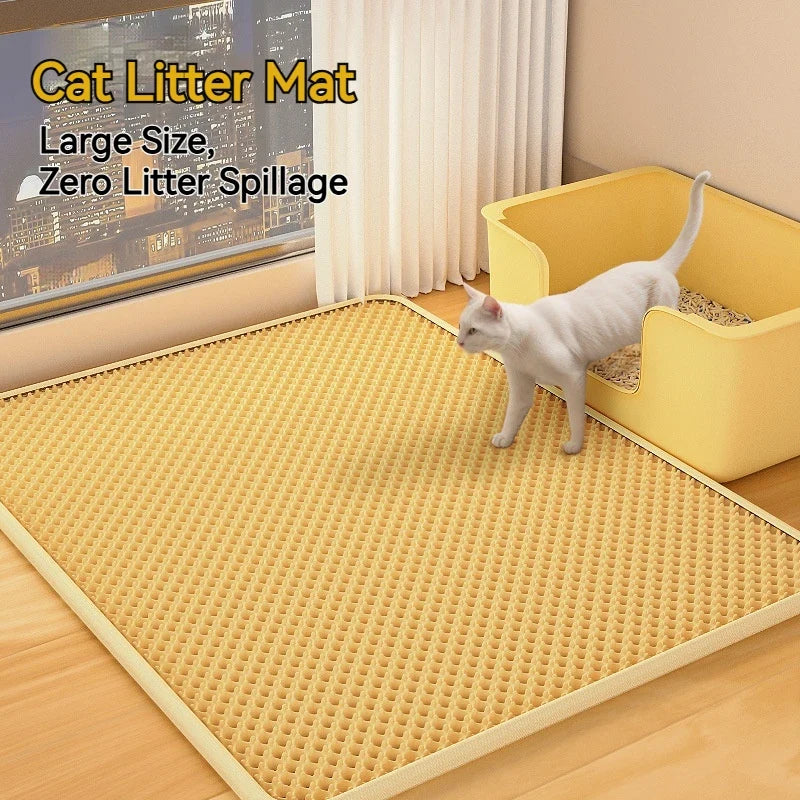 Double-Layer Cat Litter Mat, Waterproof EVA Honeycomb Litter-Trapping Pad, Washable Non-Slip Floor Protector in 5 Sizes - product view 6