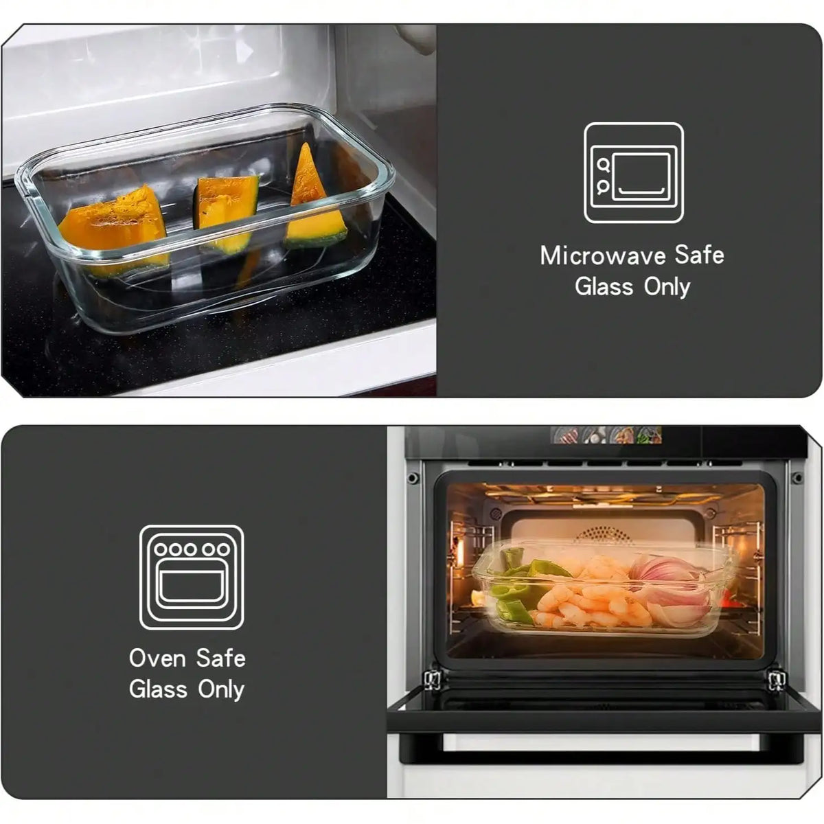 Glass Food Storage Containers, 10-Piece Meal Prep Set with Pink Snap-Locking Airtight Leakproof Lids - product view 6