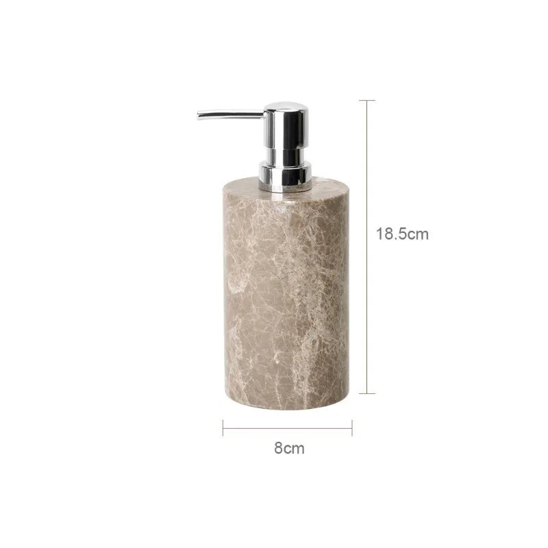 Marble Bathroom Organizer, Retro Soap Dispenser, Tissue Box, Tray, Cotton Swab Jar or Cup Options for Countertops - product view 6