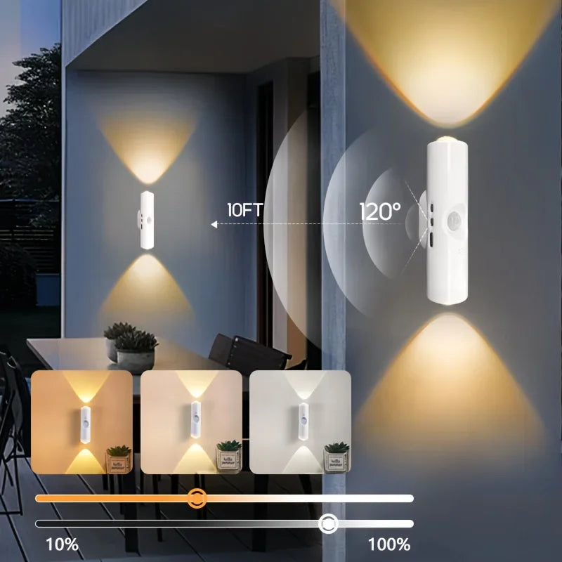Rechargeable LED Motion Sensor Wall Light, Dimmable ABS Sconce, Magnetic Step Lamp for Stairs, Entryways and Closets - product view 6