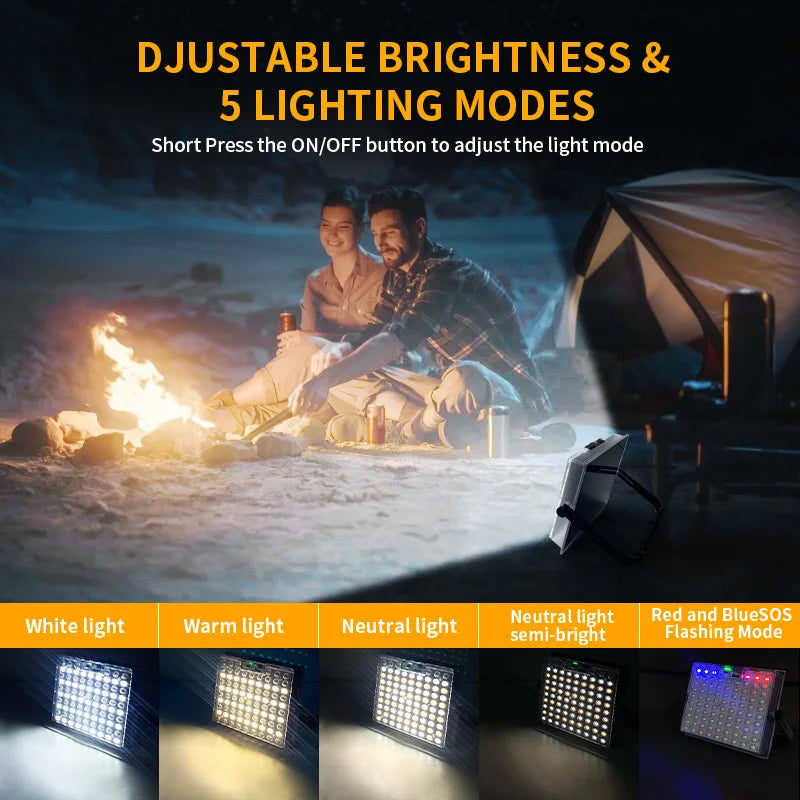 Solar LED Rechargeable Camping Lantern, USB Charging, Battery Indicator, 2.5 W ABS Portable Light for Emergencies - product view 6