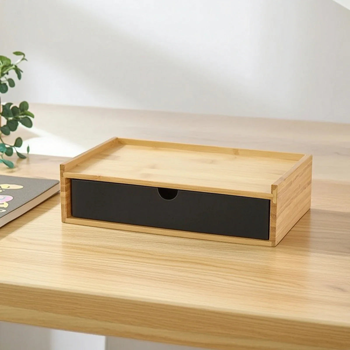 Plastic Drawer Organizer, Shallow Rectangular Storage Tray, 25 x 16 x 6 cm, Single-Layer Sundries Box for Desk or Bathroom - product view 6