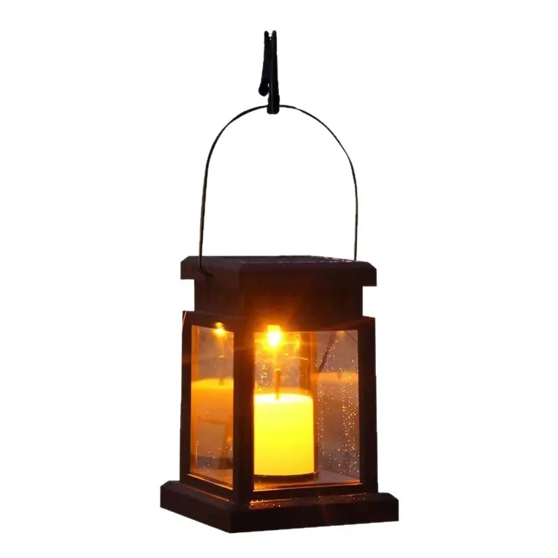 Solar Hanging Lantern, Warm Flickering LED Candle Light with Automatic Dusk Lighting for Garden, Patio and Balcony - product view 6