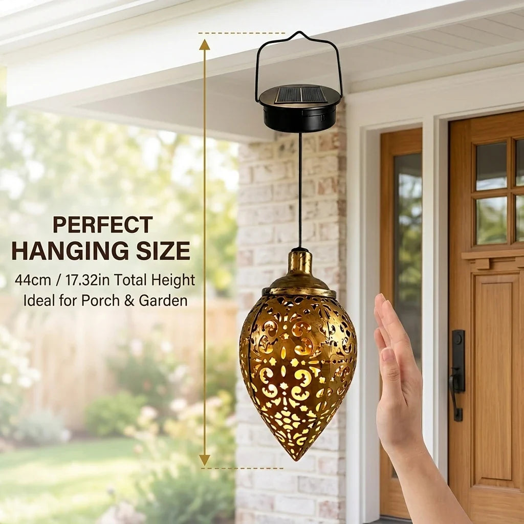 Globe Solar Lantern, Iron LED Chip Light with Rechargeable Battery and 5V Power, Available in 1-Pack or 2-Pack - product view 6