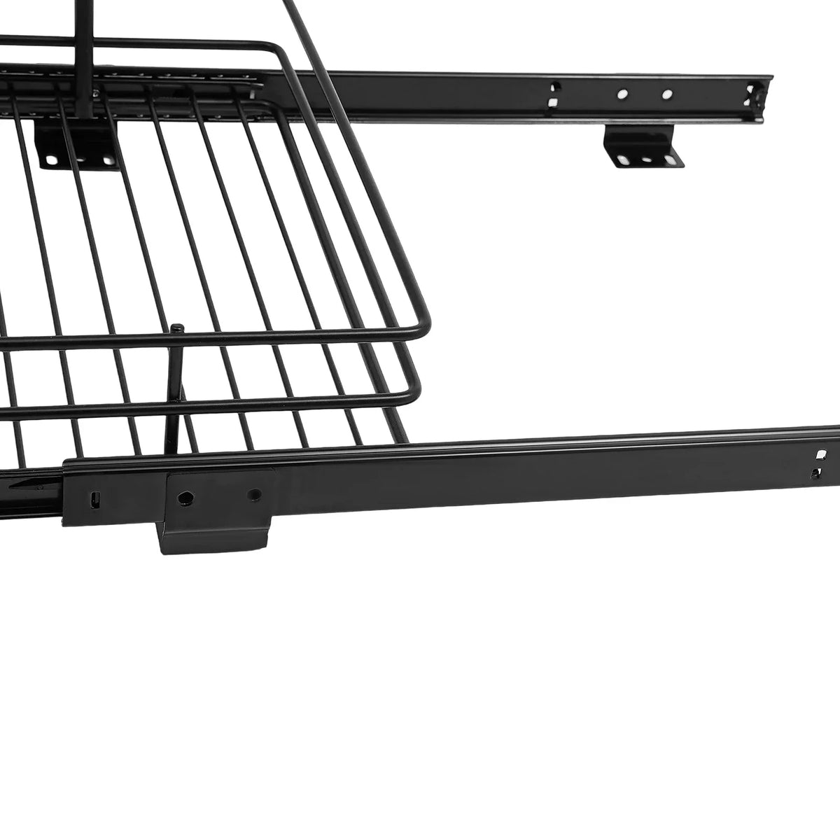 Under-Sink Pull-Out Cabinet Organizer, Two-Level Iron Storage Basket with Ball-Bearing Rails, Black In-Cabinet Kitchen Storage Rack - product view 6