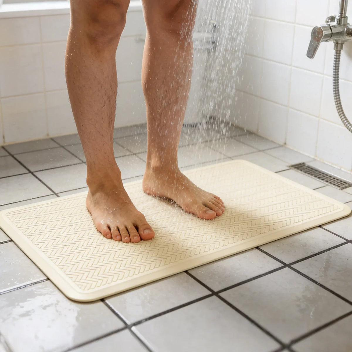 Non-Slip Rubber Bath Mat with Suction Cups, Soft Textured Surface, Water-Resistant Design for Tub, Shower and Wet Floors - product view 6