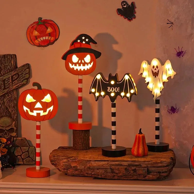 LED Halloween Night Light, Warm White Waterproof IP65 Pumpkin Ghost Decor, 3V Battery Powered for Garden, Bedroom or Party - product view 6