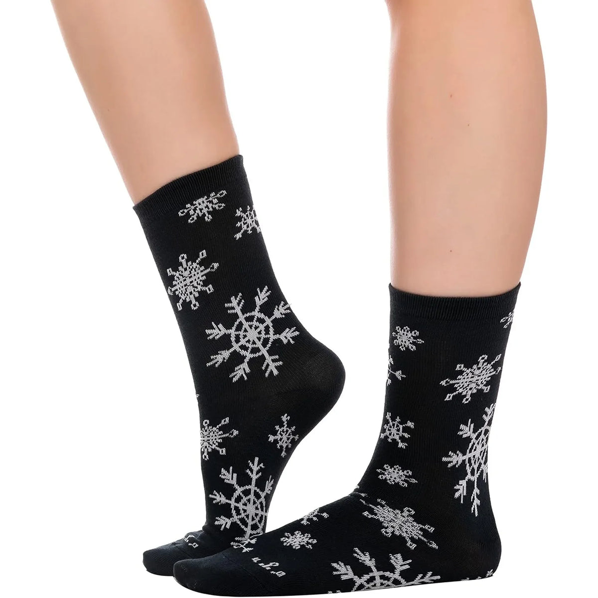 Christmas Socks Gift Box, 12-Pair Cotton Holiday Sock Set, Festive Designs, Size 9–11 for Women and Men - product view 6