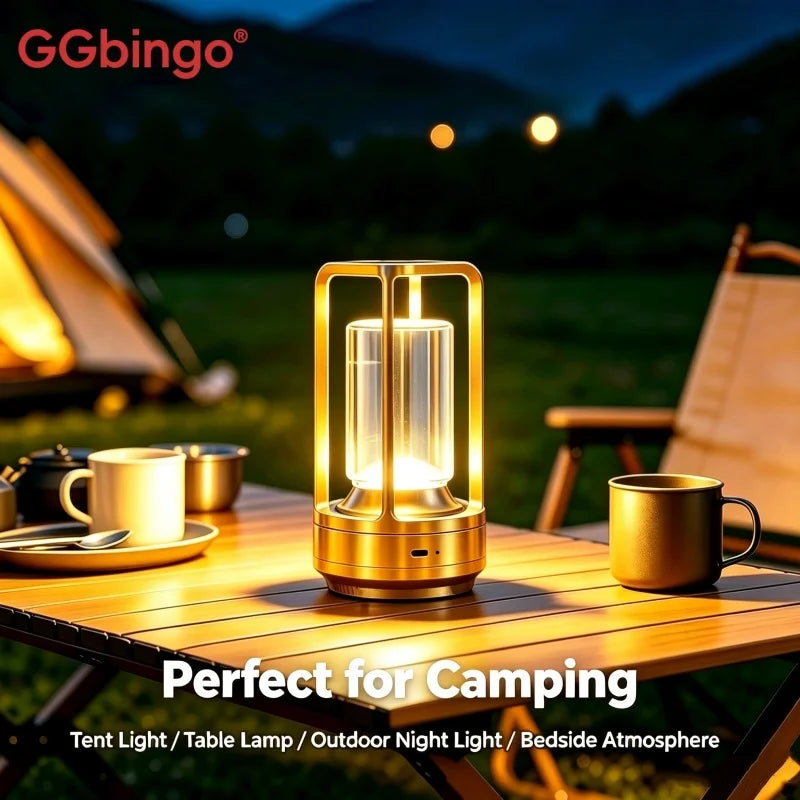 Rechargeable LED Camping Lantern, Touch Control, 3-Color Modes, Stepless Dimming and 1200 mAh Battery for Indoor or Outdoor Use - product view 6