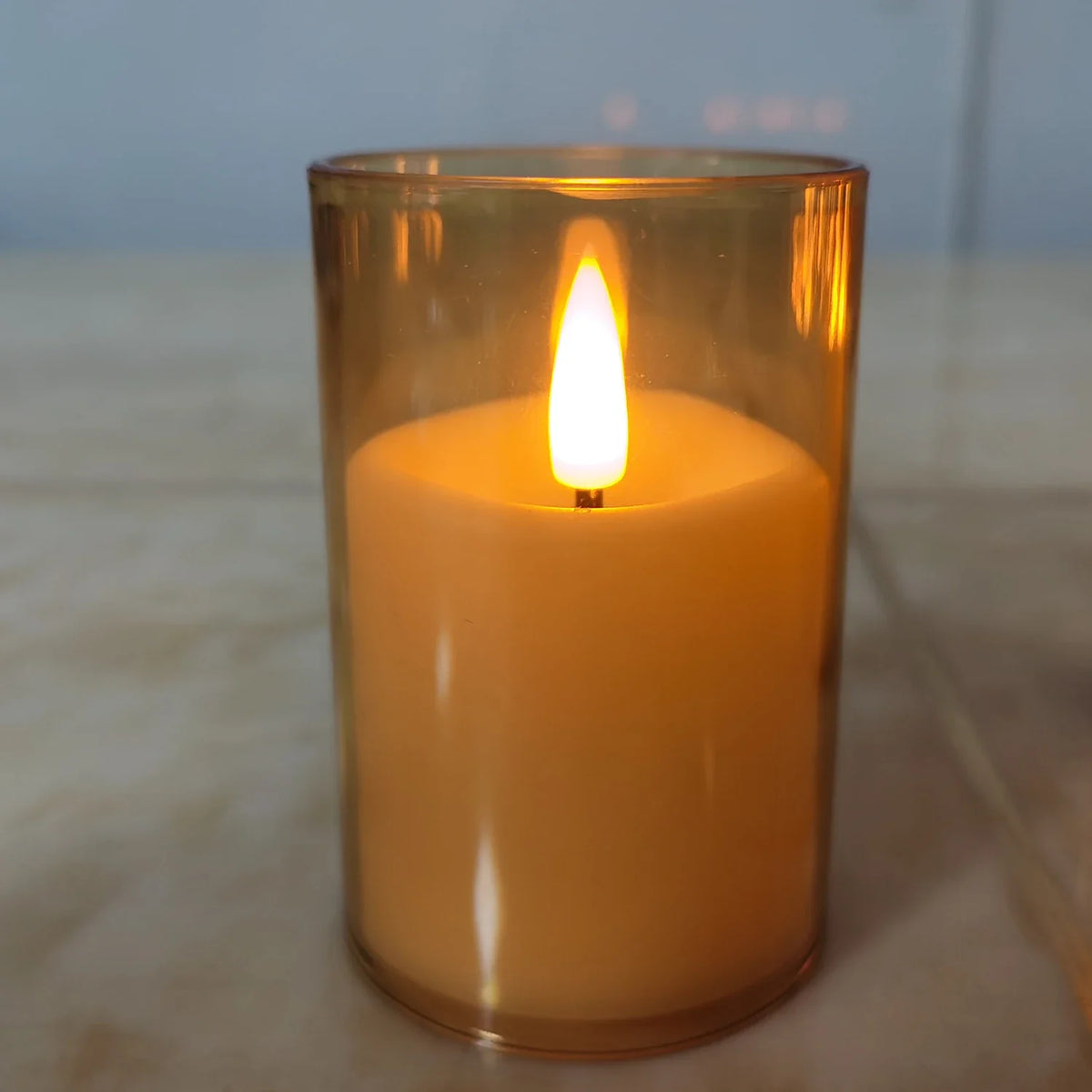 Flameless LED Candle Lights, 6-Piece Warm White Tea Lamps, Button Battery Powered Halloween and Party Décor - product view 6