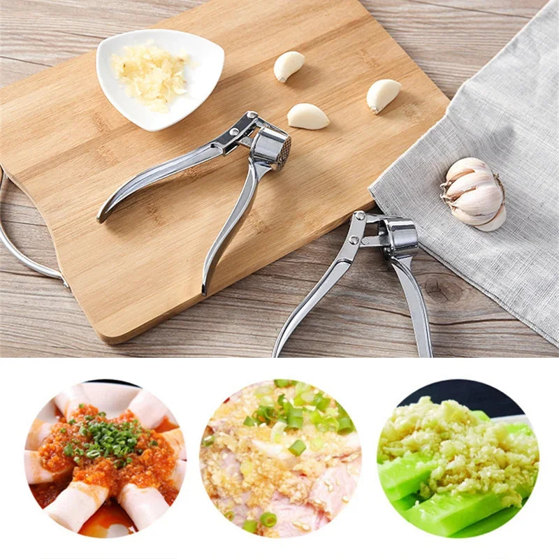 Stainless Garlic Press, Alloy Blade Manual Garlic Crusher and Ginger Mincer, Multi-Function Kitchen Tool, S, 4-in-1 or 5-in-1 - product view 6