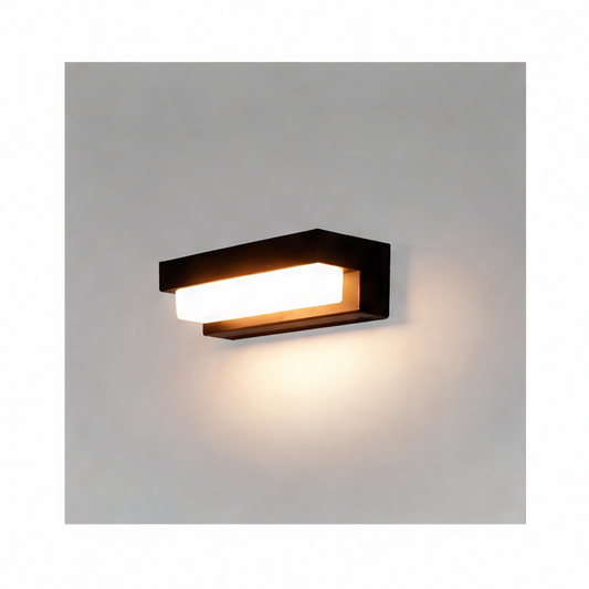 JupiGlow Solar Outdoor Wall Light, ABS LED Garden Sconce, 17cm Single-Color Lamp, Self-Contained 0–5W Fence Decor