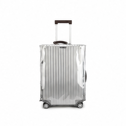 JupiGlow Clear PVC Suitcase Cover, Reusable Luggage Protector with Hook-and-Loop Closure, Sizes 18–32 Inch for Travel