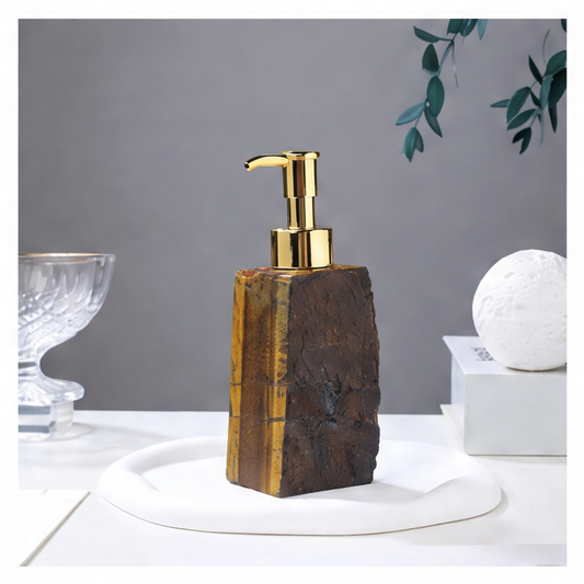 JupiGlow Stone Manual Soap Dispenser, Feng Shui Style, 12–15cm, Seven Stone Models
