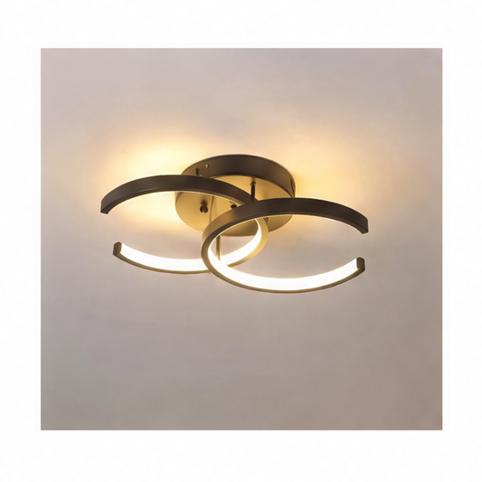 JupiGlow Modern Clover LED Ceiling Light, Touch Switch, 3-Color Lighting, 18W–30W Options for Kitchen, Bedroom and Foyer