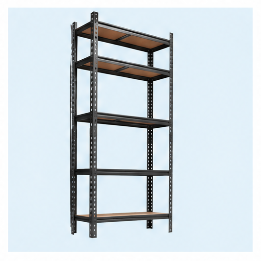 JupiGlow Adjustable Metal Storage Shelving Unit, Boltless Freestanding Utility Rack with Five Shelves for Garage, Pantry and Warehouse