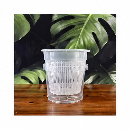 JupiGlow Self-Watering Planter Insert Pot, Double-Layer Plastic Nursery Pot with Water Reservoir for Orchids and Indoor Plants