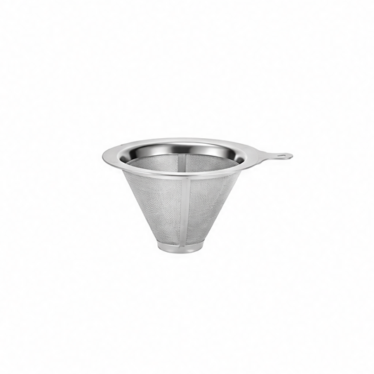 JupiGlow Reusable Coffee Filter Holder, Double-Layer Stainless Steel Coffee and Tea Strainer with 1PC or Silver and Gold Set Options