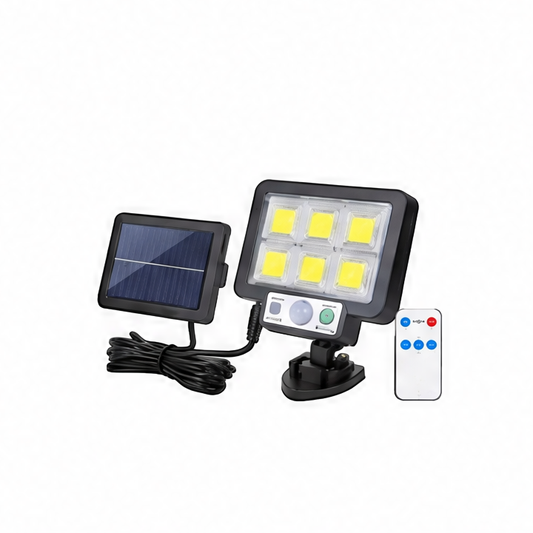 JupiGlow Solar Motion Sensor Driveway Light, Split Panel, 3 Modes, 270° Sensor, 5 m Cable, Rechargeable Battery, ABS