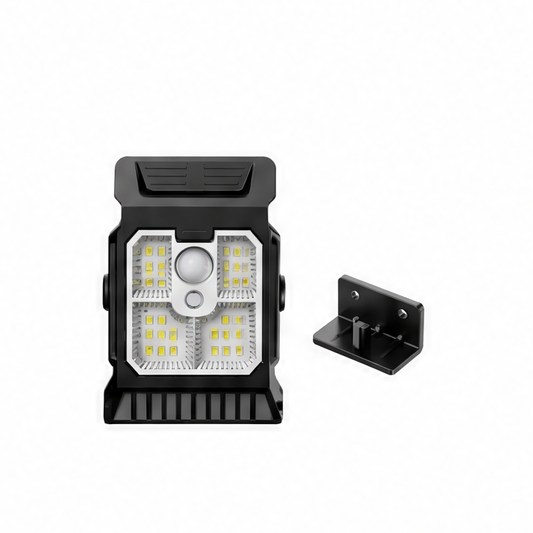JupiGlow Solar Motion Sensor Outdoor Light, Dimmable ABS Garden Lamp, Push-Button Control, 1PC, 2PCS or 4PCS Options