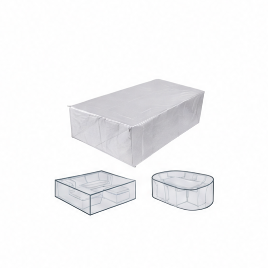 JupiGlow Patio Furniture Cover, Polyester Outdoor Chair, Sofa and Table Protector, Silver or Black, 9 Size Options
