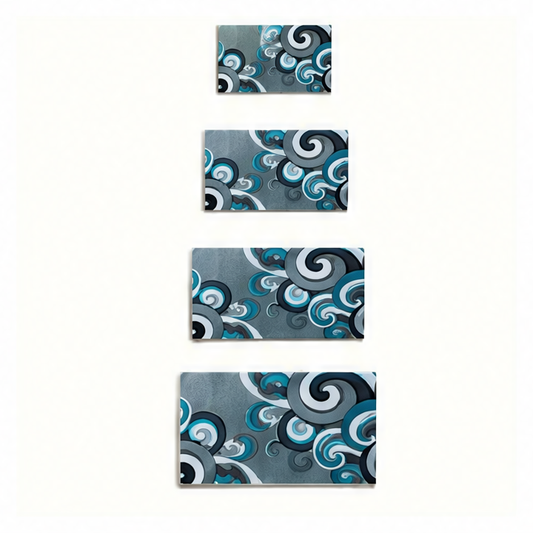 JupiGlow Printed Outdoor Rug, Waterproof Fade-Resistant Polyester Floor Mat with PVC Backing for Indoor, Doorway and Patio Use
