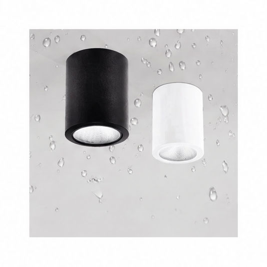 JupiGlow IP65 LED Outdoor Ceiling Spotlight, AC 90–260V Surface-Mounted Alloy Light, 7–40W, 3000K–6000K for Balconies