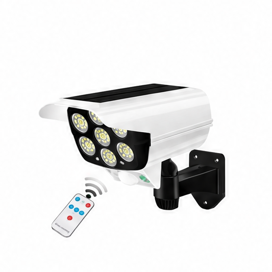 JupiGlow Solar Motion Sensor Security Light, 3 Lighting Modes, Remote Control, 360° Rotation, Rechargeable LED Wall Lamp