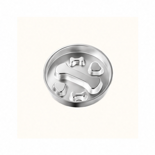 JupiGlow Stainless Steel Slow Feeder Dog Bowl, 304 Bone, Claw or Puppy Style for Calmer Pet Mealtimes