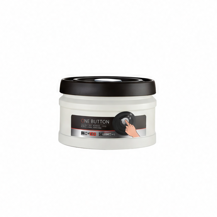 JupiGlow Stainless Steel Vacuum Storage Canister with Built-In Pump, Stackable Airtight Container in 750 ml, 1100 ml or 1600 ml