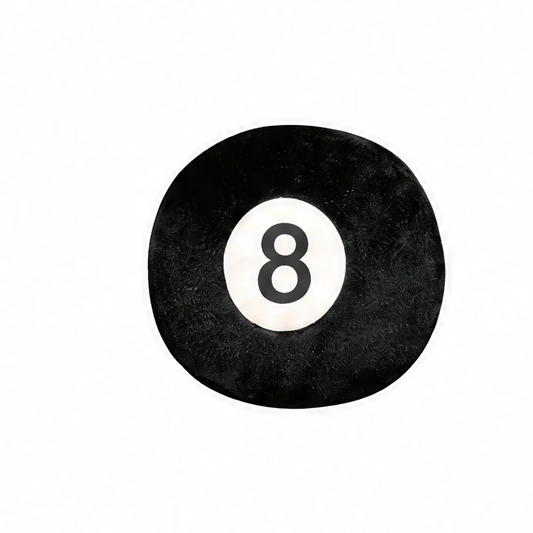 JupiGlow Decorative Billiard 8 Ball Pillow, Soft Plush 35 x 35 cm Polyester Throw Cushion for Game Room and Home Décor
