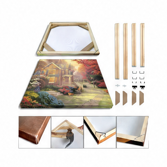 JupiGlow Natural Wood Poster Frame, DIY Rectangle Canvas and Photo Frame, Custom Width and Height Options for Wall Art