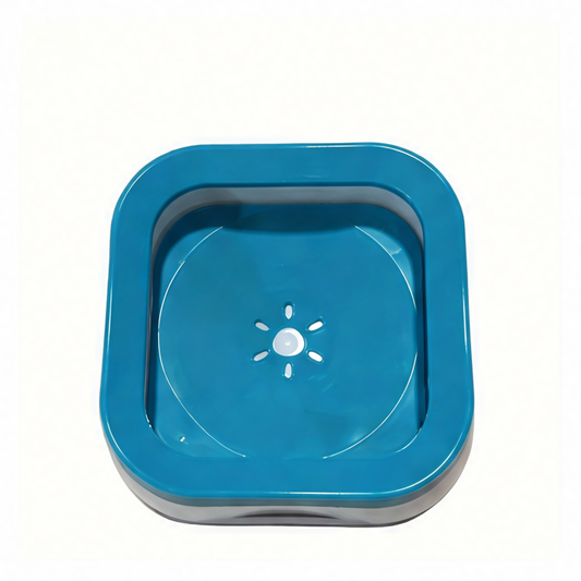 JupiGlow Slow Feeder Dog Water Bowl, Floating Disc Spill-Resistant Design, Removable Dishwasher-Safe Plastic Bowl, L Size
