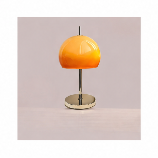 JupiGlow Modern Glass Mushroom Floor Lamp, Dimmable LED, Glass and Iron Body, 11–15W, 90–260V for Foyer