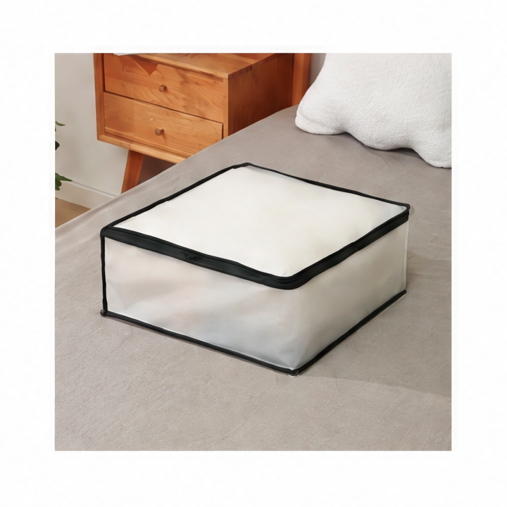 JupiGlow Quilt Storage Bag, Foldable PE Waterproof Dustproof Organizer, Multiple-Use Clothes and Bedding Storage in 1 or 2 Pieces