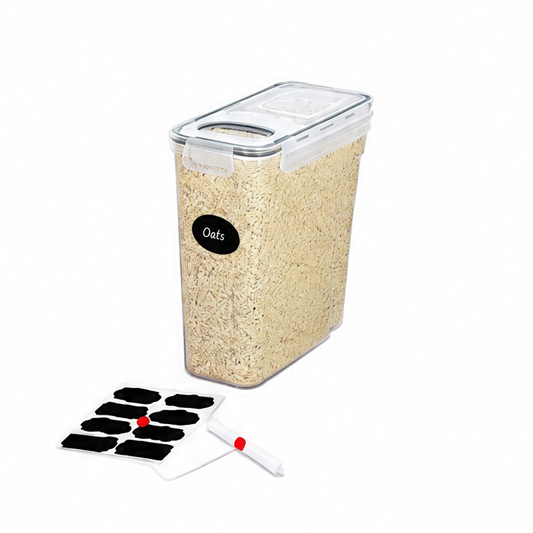 JupiGlow 4L Airtight Cereal Storage Container, Rectangular PP, 24x11x24.5cm