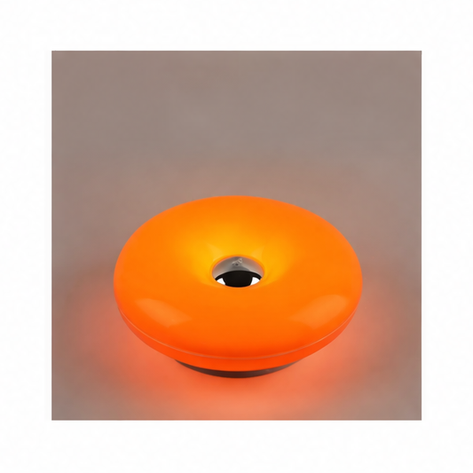 JupiGlow Rechargeable Donut Table Lamp, Round ABS Night Light, 5V, 0-5W, Three Color Options for Bedroom and Living Room