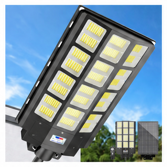 JupiGlow Solar Motion Sensor Driveway Light, 768 LED, Automatic Dimming, Remote Control, ABS Body for Garden, Patio and Garage
