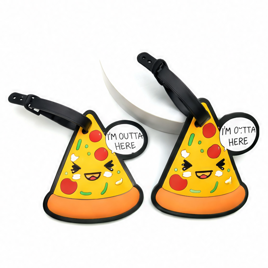 JupiGlow Pizza Style Luggage Tag, Travel Accessory for Identifying Bags on Trips and at Airports