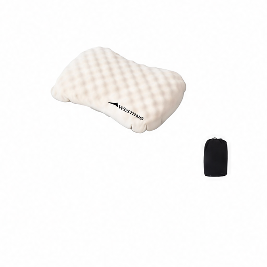 JupiGlow Inflatable Travel Pillow, Adjustable Air Volume, Breathable Honeycomb Support, Lightweight 170 g Design for Camping and Travel