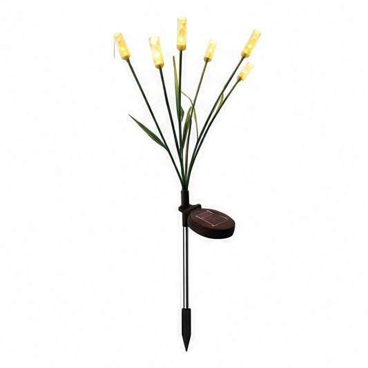 JupiGlow Solar Firefly Garden Lights, Warm White LED Reeds with Flexible ABS Stems, Landscape Lighting for Paths and Patios