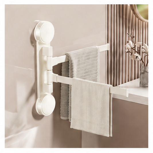 JupiGlow Wall Mounted Towel Rack, 30 cm Aluminum Alloy Rotatable Holder, 2/3/4/5-Tier Options for Bathroom or Kitchen