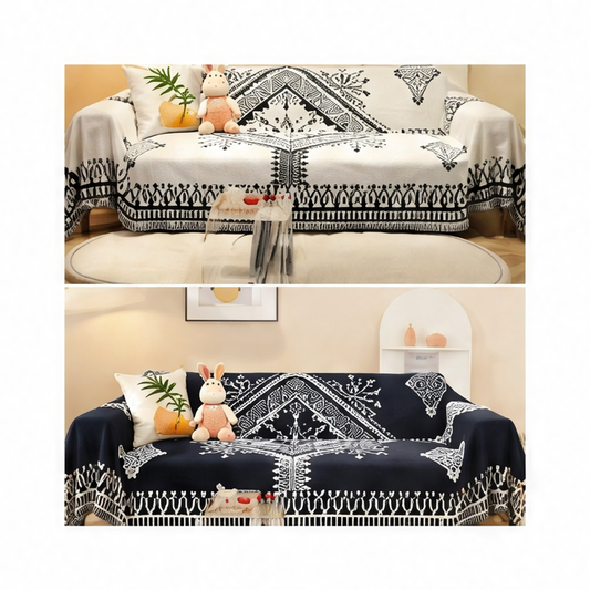 JupiGlow Knitted Sofa Cushion Cover, Contemporary Polyester Slipcover for Home, Office or Outdoor Décor, Random 1-Piece Color