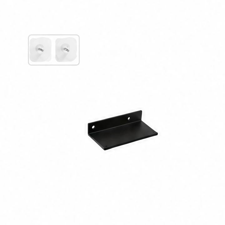 JupiGlow Adhesive Shower Caddy, Punch-Free Wall Storage Shelf in Aluminum Alloy, Black 7.9, 11.8 or 15.7 Inch Options