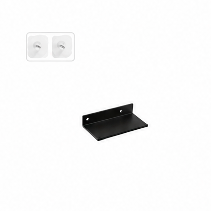 JupiGlow Adhesive Shower Caddy, Punch-Free Wall Storage Shelf in Aluminum Alloy, Black 7.9, 11.8 or 15.7 Inch Options