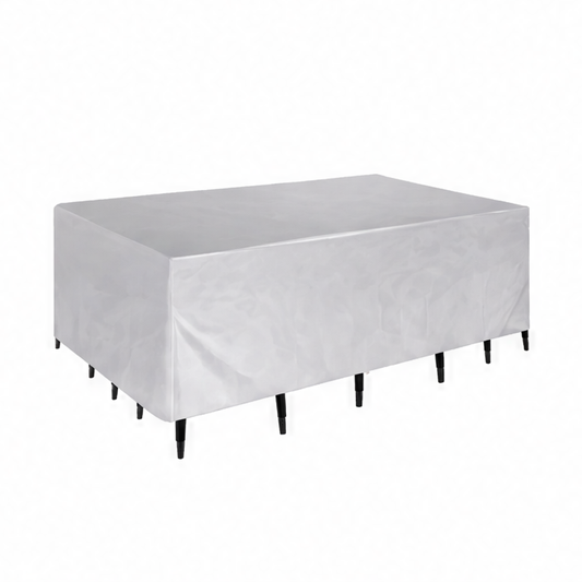 JupiGlow Outdoor Furniture Cover, Waterproof Dustproof Polyester Patio Protection, Silver or Black, Multiple Sizes for Tables and Seating