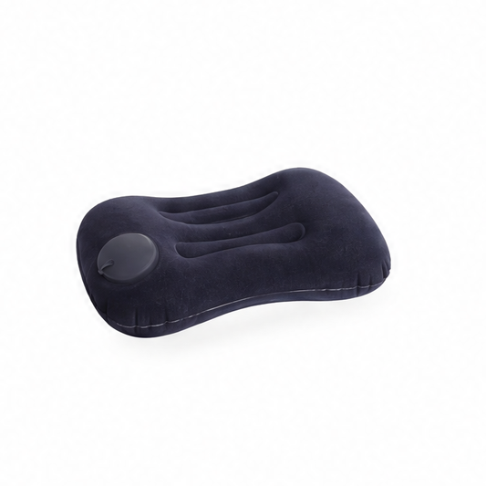 JupiGlow Inflatable Travel Pillow with Built-In Air Pump, Foldable Lightweight Neck and Lumbar Support for Camping and Hiking