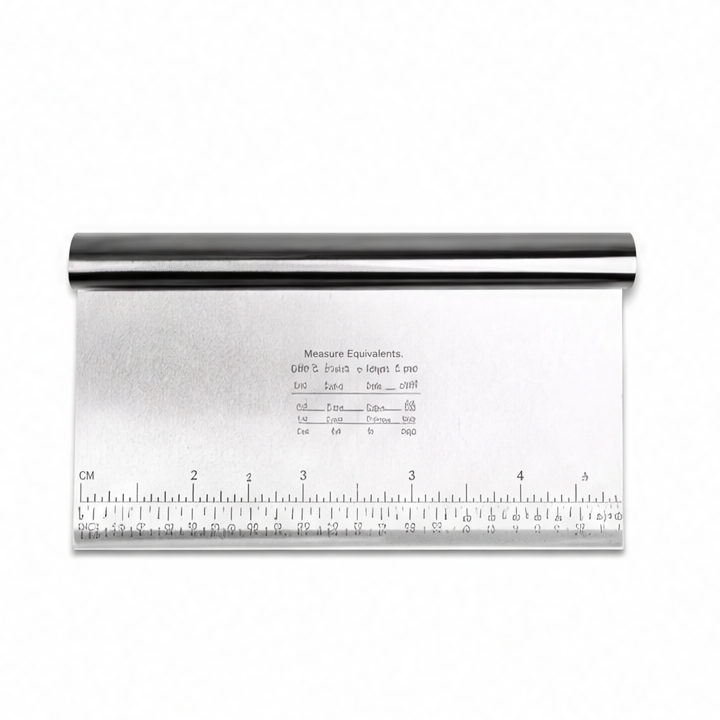 JupiGlow Stainless Steel Dough Scraper, Pastry Cutter and Chopper with Measuring Scale, 15–25 cm Options for Bread, Pizza and Cake