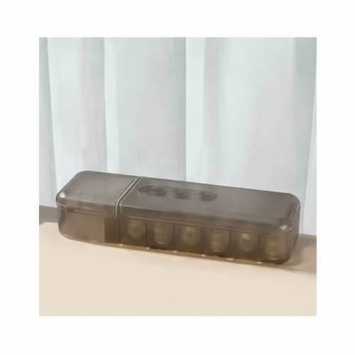 JupiGlow Cable Storage Box, 7-Compartment Organizer with Large Opening, Label-Friendly Design, PP Construction for Home and Office